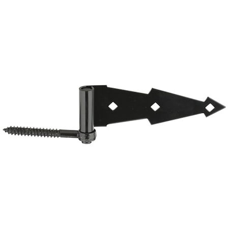 National National Hardware 7 in. L Black Steel Ornamental Screw Hook Strap Hinge 1 pk N165-464